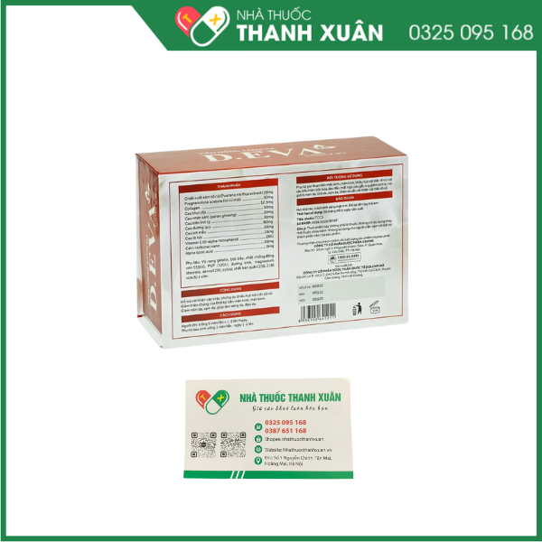 Viên uống sáng da D.EVA  Giảm triệu chứng của thời kỳ tiền mãn kinh, giảm nám da, sạm da